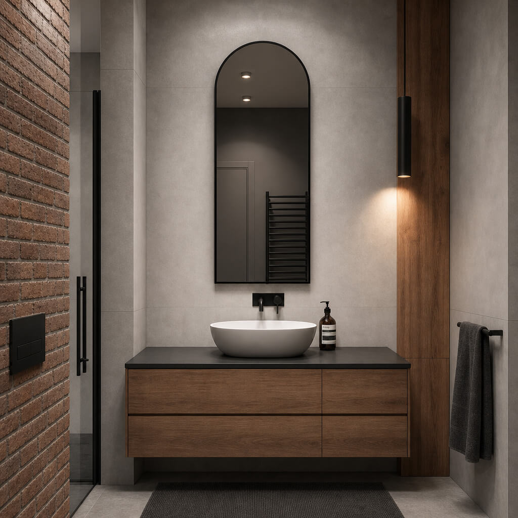 Baltica Design Aluma specchio 50x120 cm nero 5904107933672