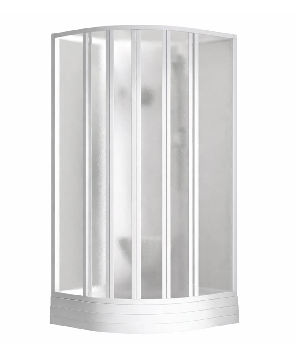 Ravak Supernova box doccia con piatto doccia 80x80 cm semicircolare bianco lucida/ 80644112ZG