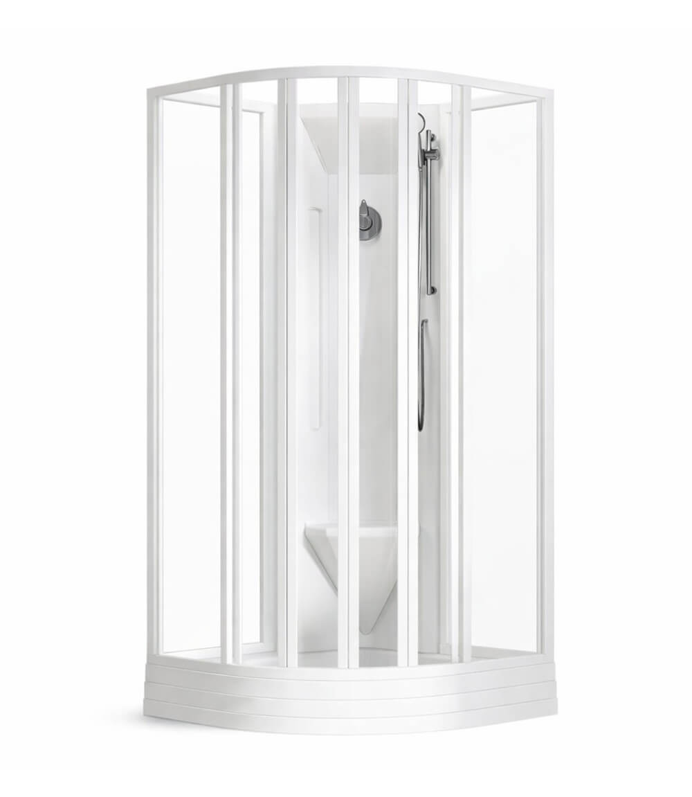 Ravak Supernova box doccia con piatto doccia 80x80 cm semicircolare bianco lucida/vetro trasparente 80644112Z1
