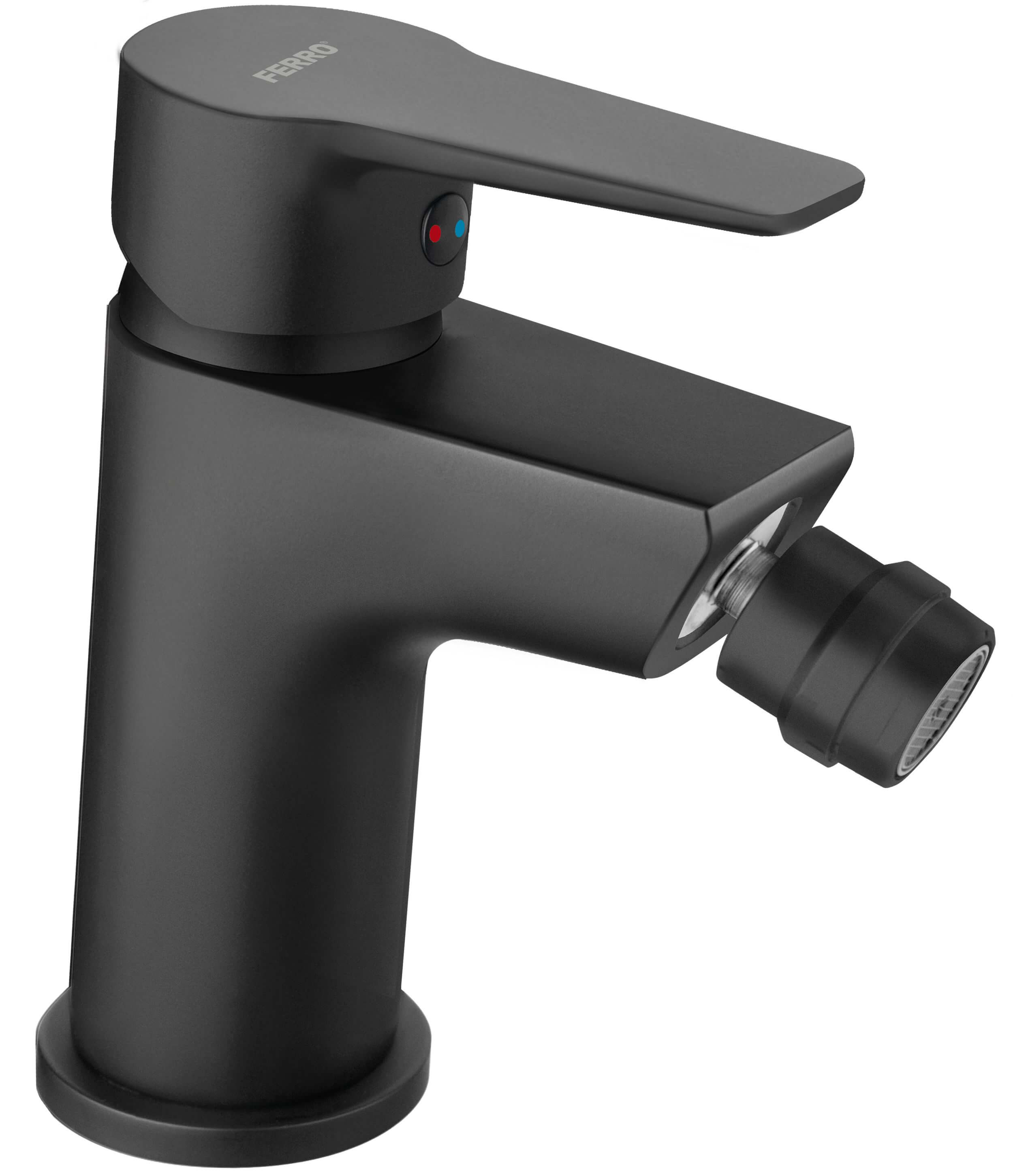 Ferro Ritto rubinetto per bidet verticale nero BTR6BL