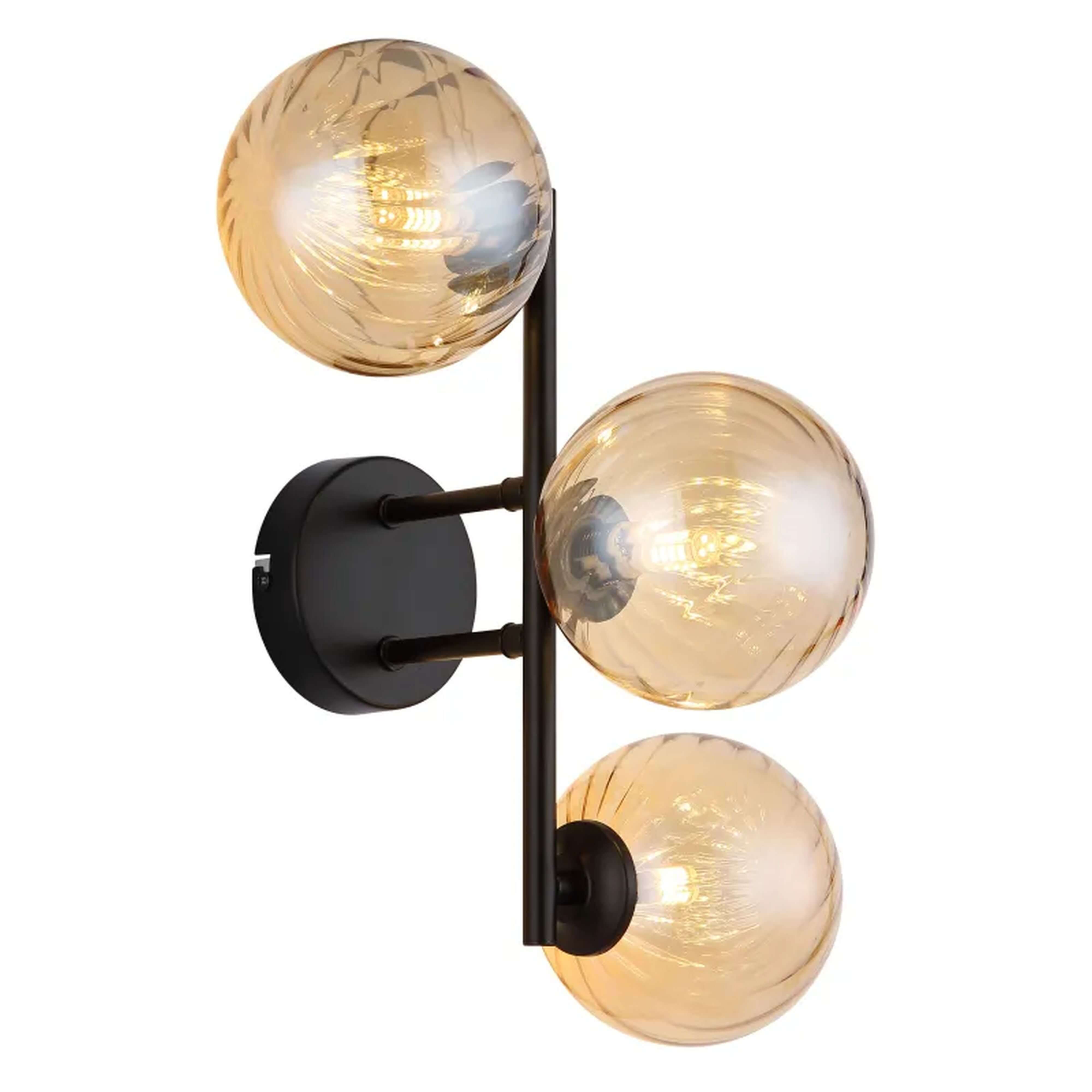 Globo Lighting Conor lampada a parete 3x4 W nero-ambra 56146W