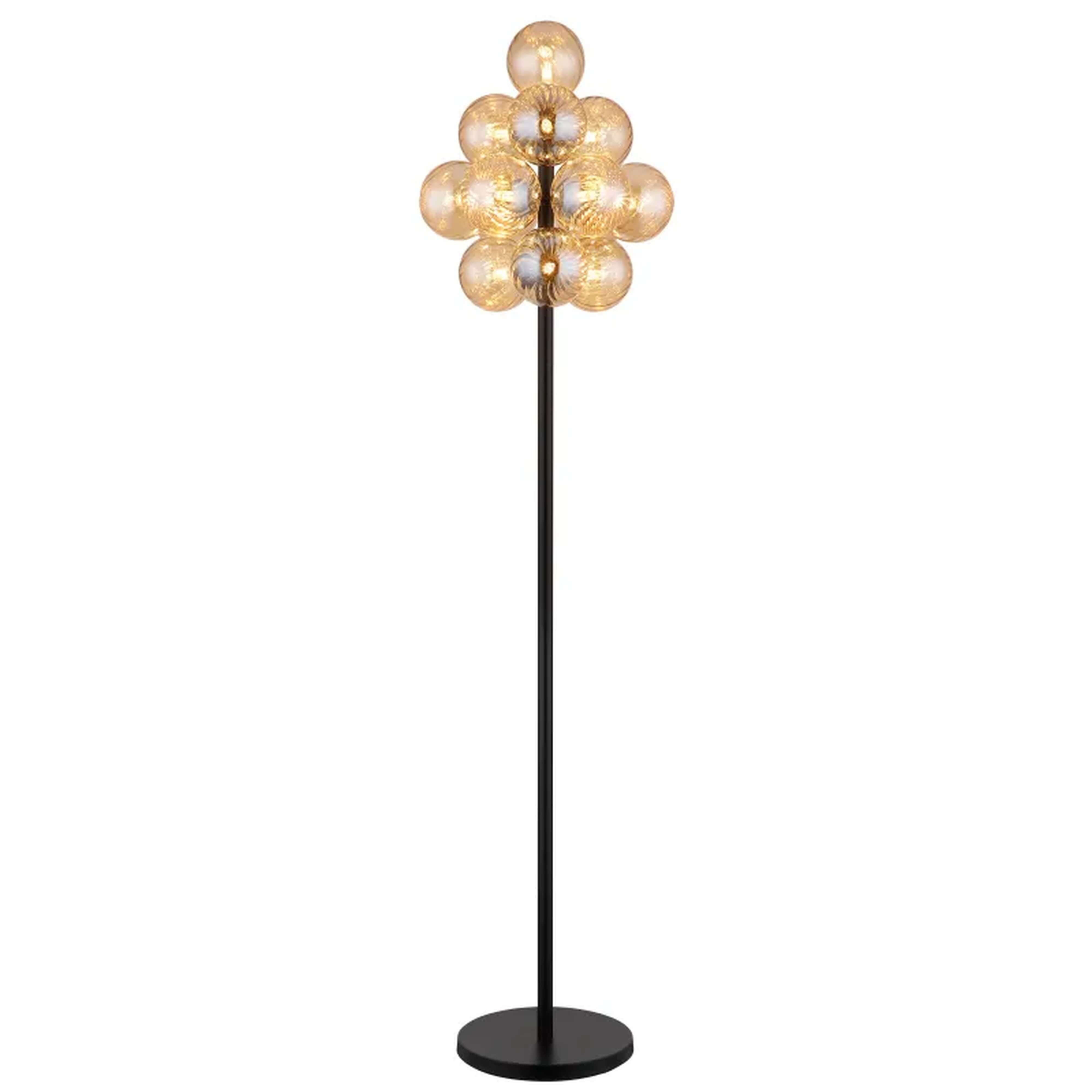 Globo Lighting Conor lampada da terra x4 W nero-ambra 56146S