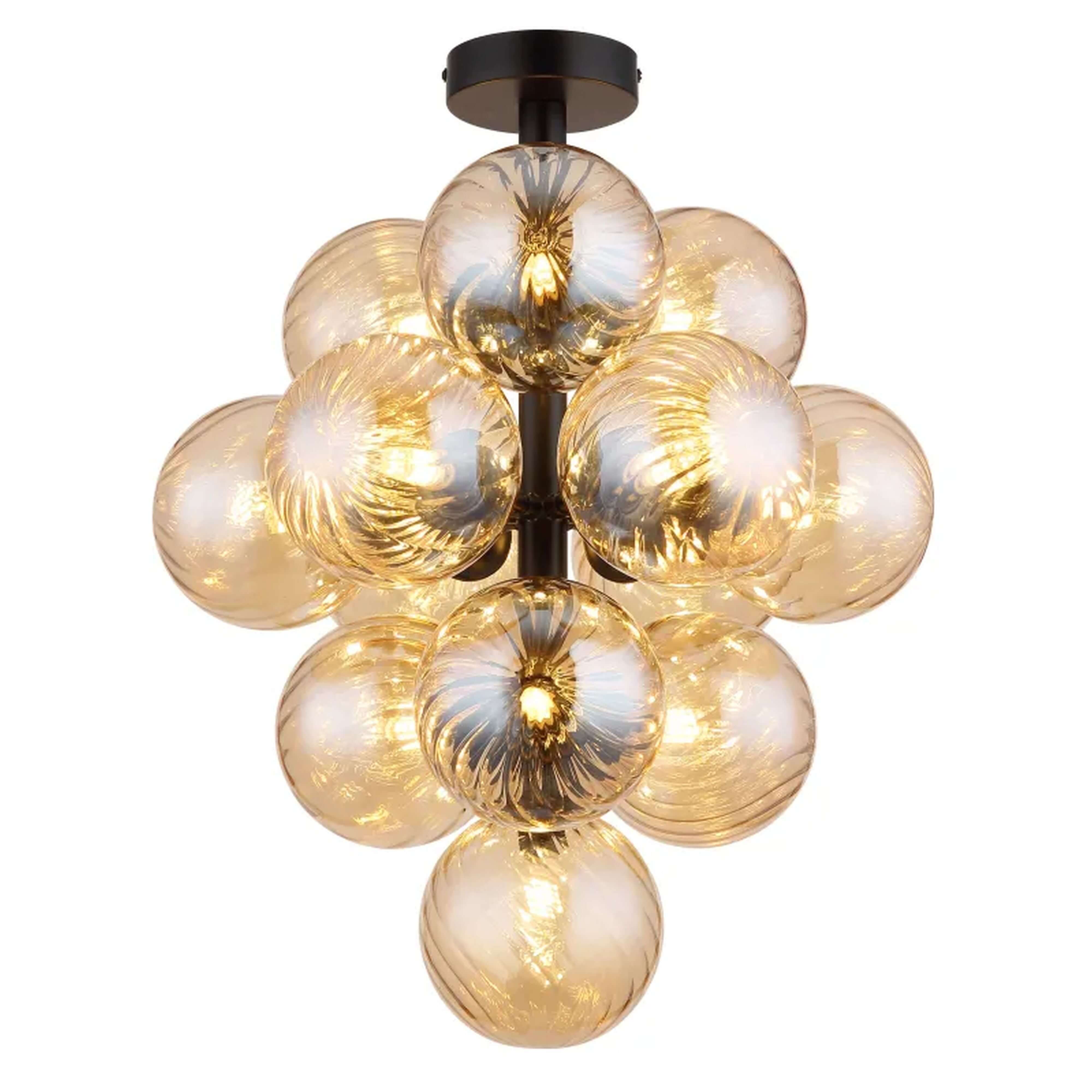 Globo Lighting Conor lampada da soffitto x4 W nero-ambra 56146D