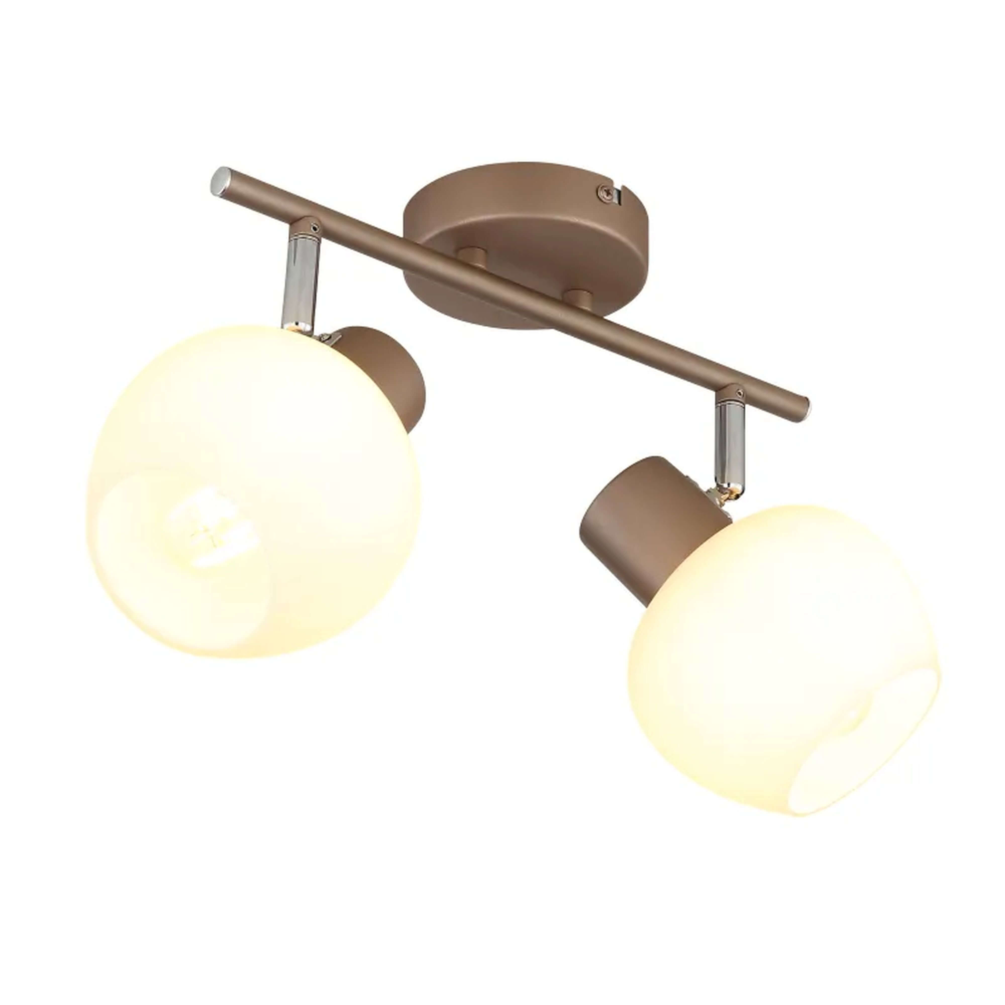Globo Lighting Eileen lampada a parete 2x40 W bianco-marrone 54662-2