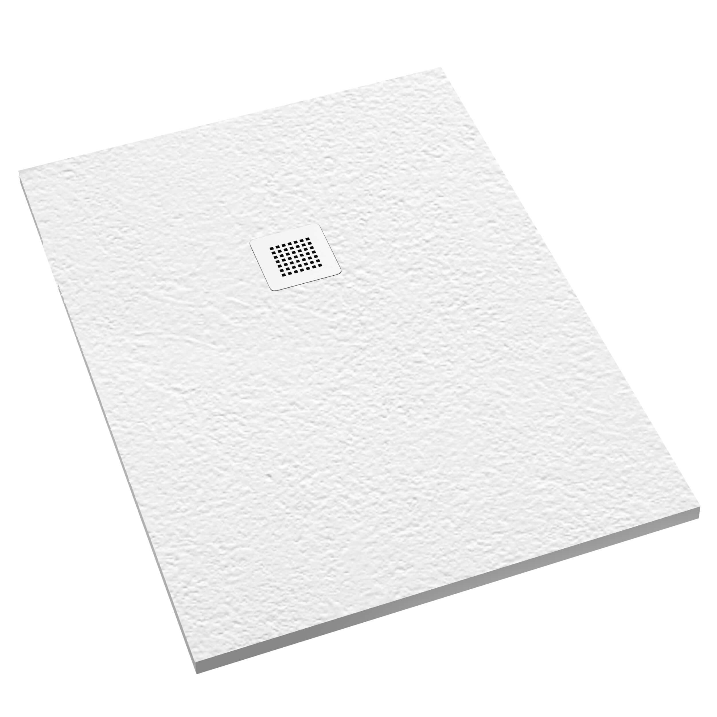 Schedpol Kalait Grooved White Stone piatto doccia rettangolare 130x90 cm bianco 3.3118/B/GR-M2
