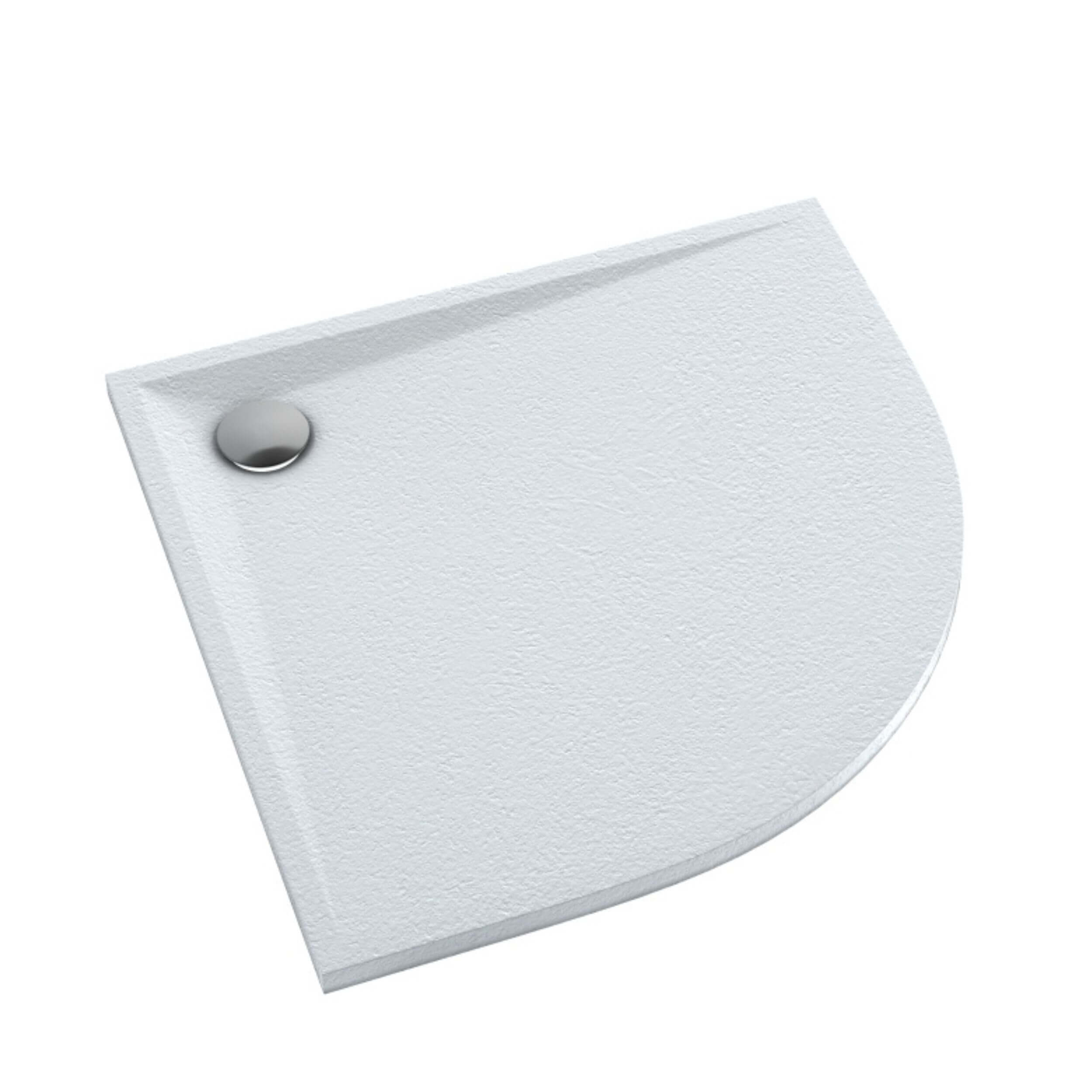 Schedpol Etrusco Grooved White Stone piatto doccia semicircolare 90x90 cm bianco 3.464/B/GR
