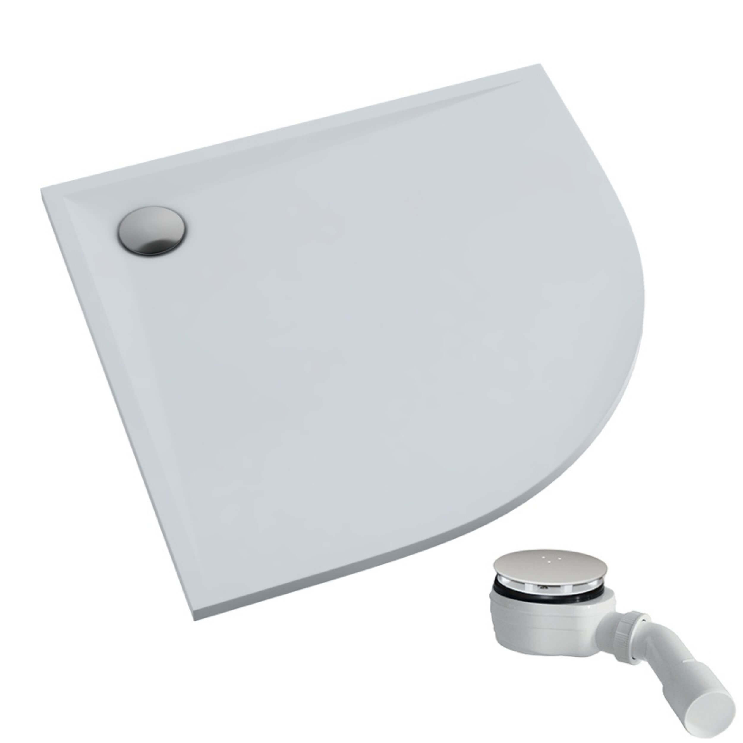 Schedpol Etrusco White Mat piatto doccia semicircolare 90x90 cm bianco 3.464/B/MG