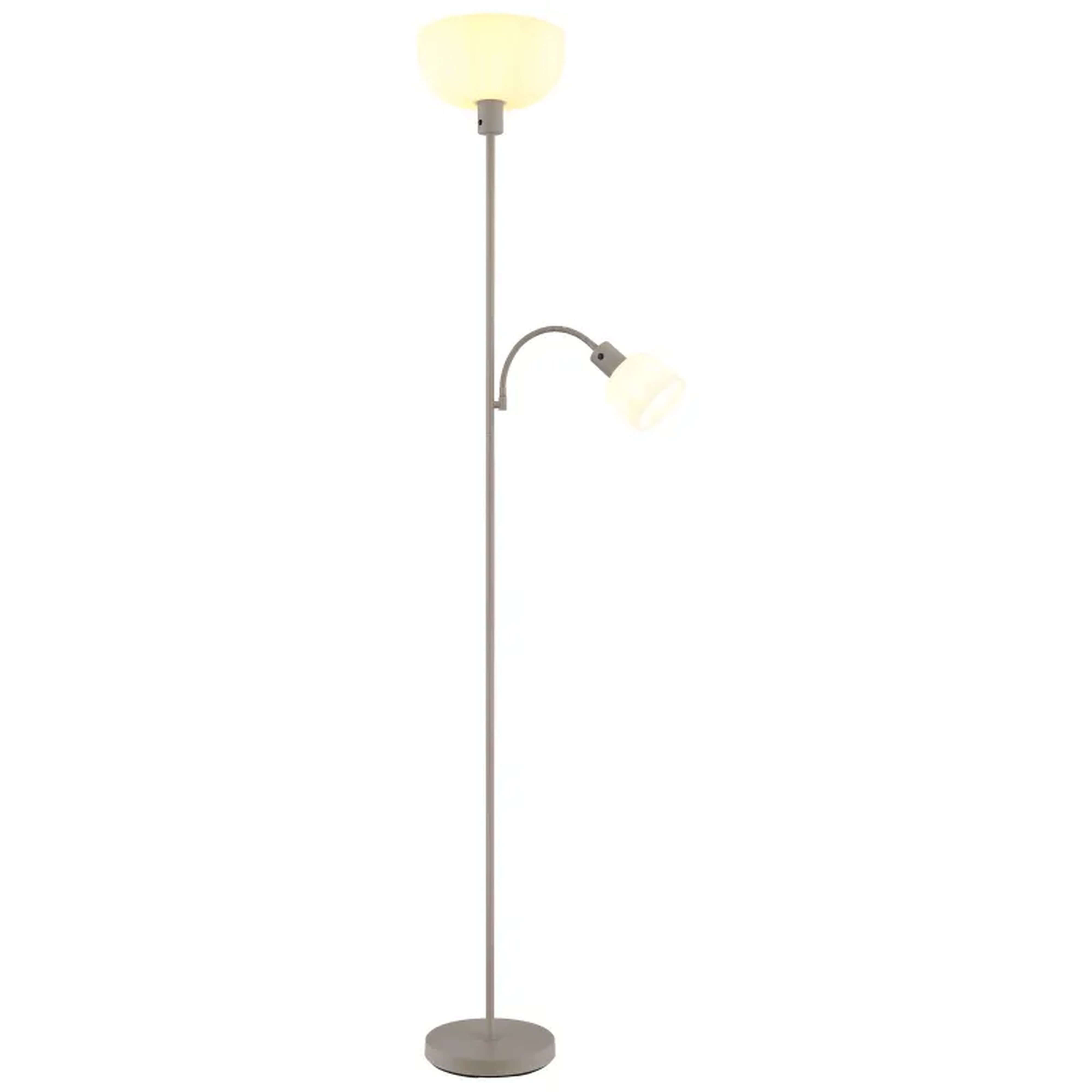 Globo Lighting Hinton lampada da terra 2x60 W bianco-sabbia 59947S