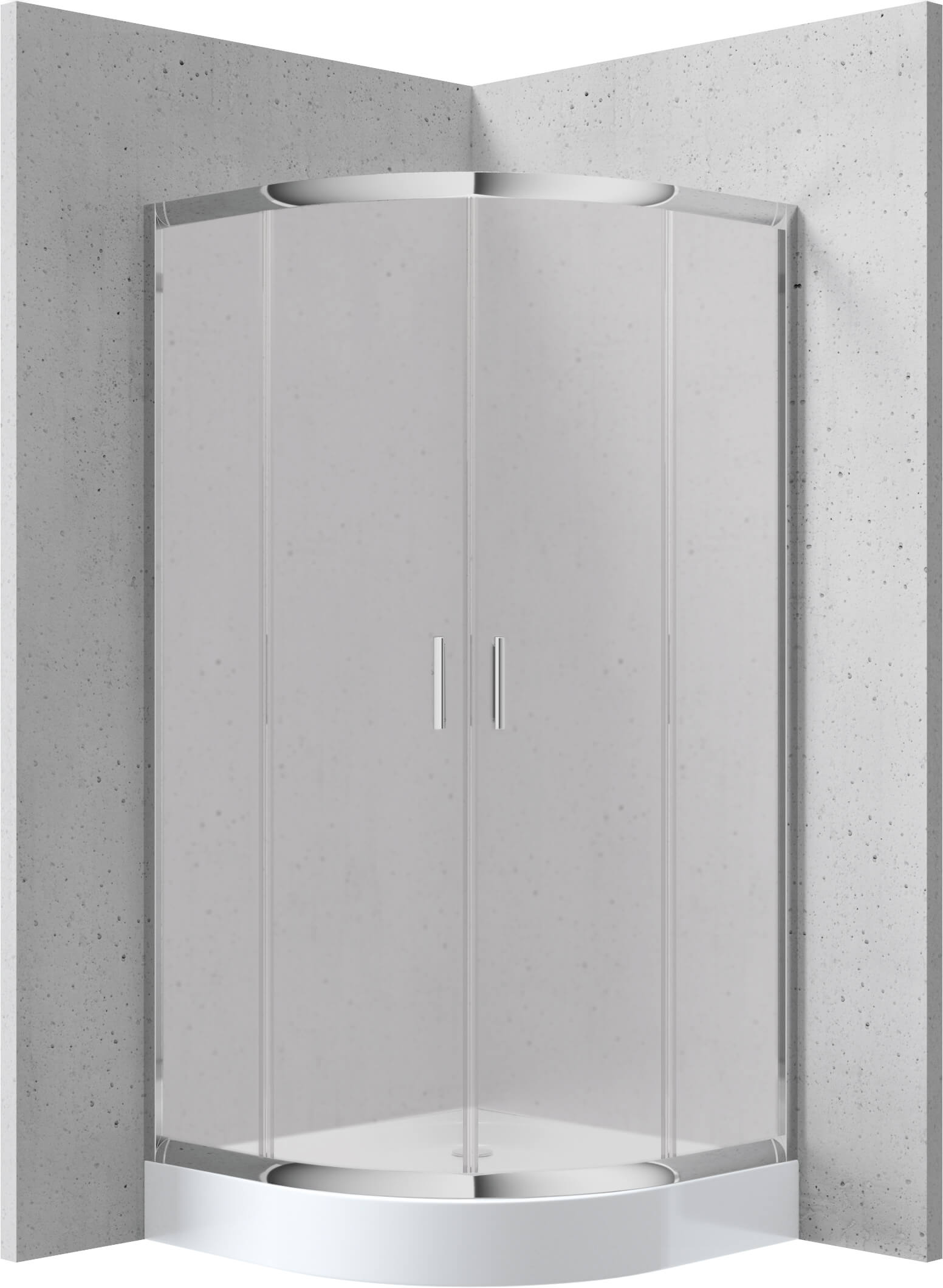 Deante Funkia box doccia con piatto doccia 90x90 cm semicircolare cromo lucida/vetro trasparente KYPZ651K