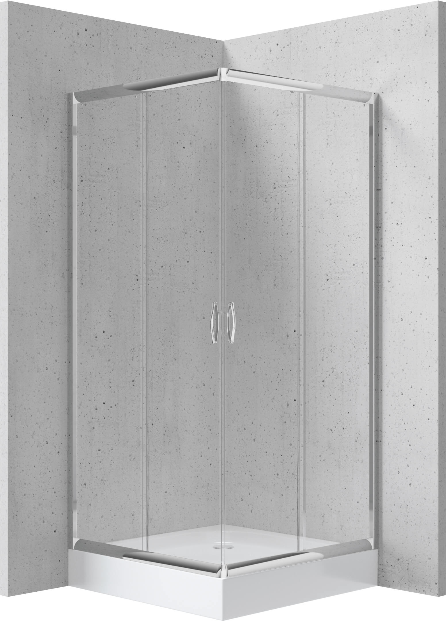Deante Funkia box doccia con piatto doccia 80x80 cm quadrato cromo lucida/vetro trasparente KYCZ042K