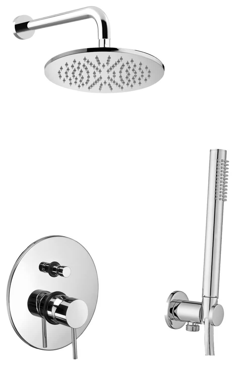 Paffoni Doccia set doccia da incasso con soffione cromo KITLIG015