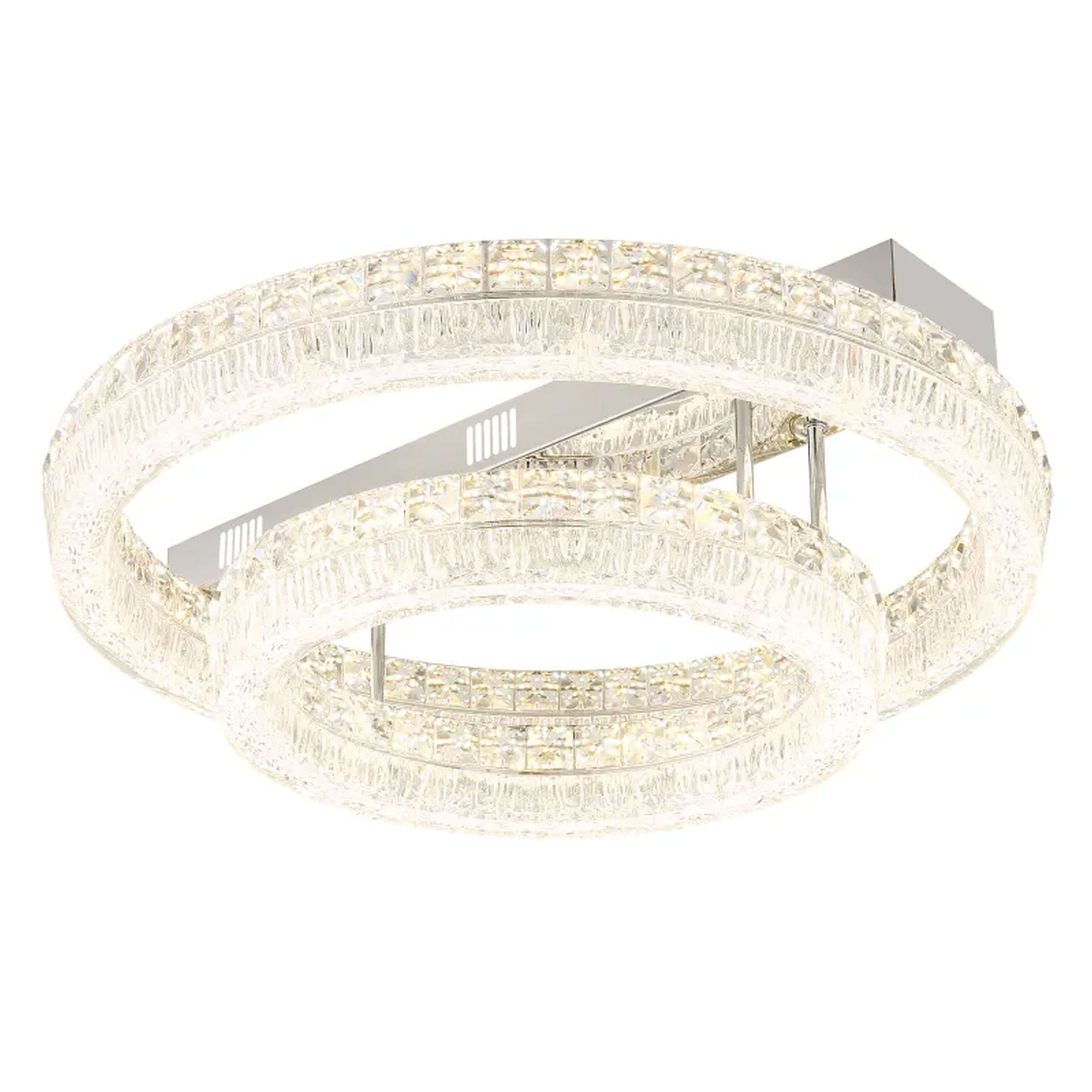 Globo Lighting Laurel lampada da soffitto 2x60 W cromo-trasparente 67387-60D
