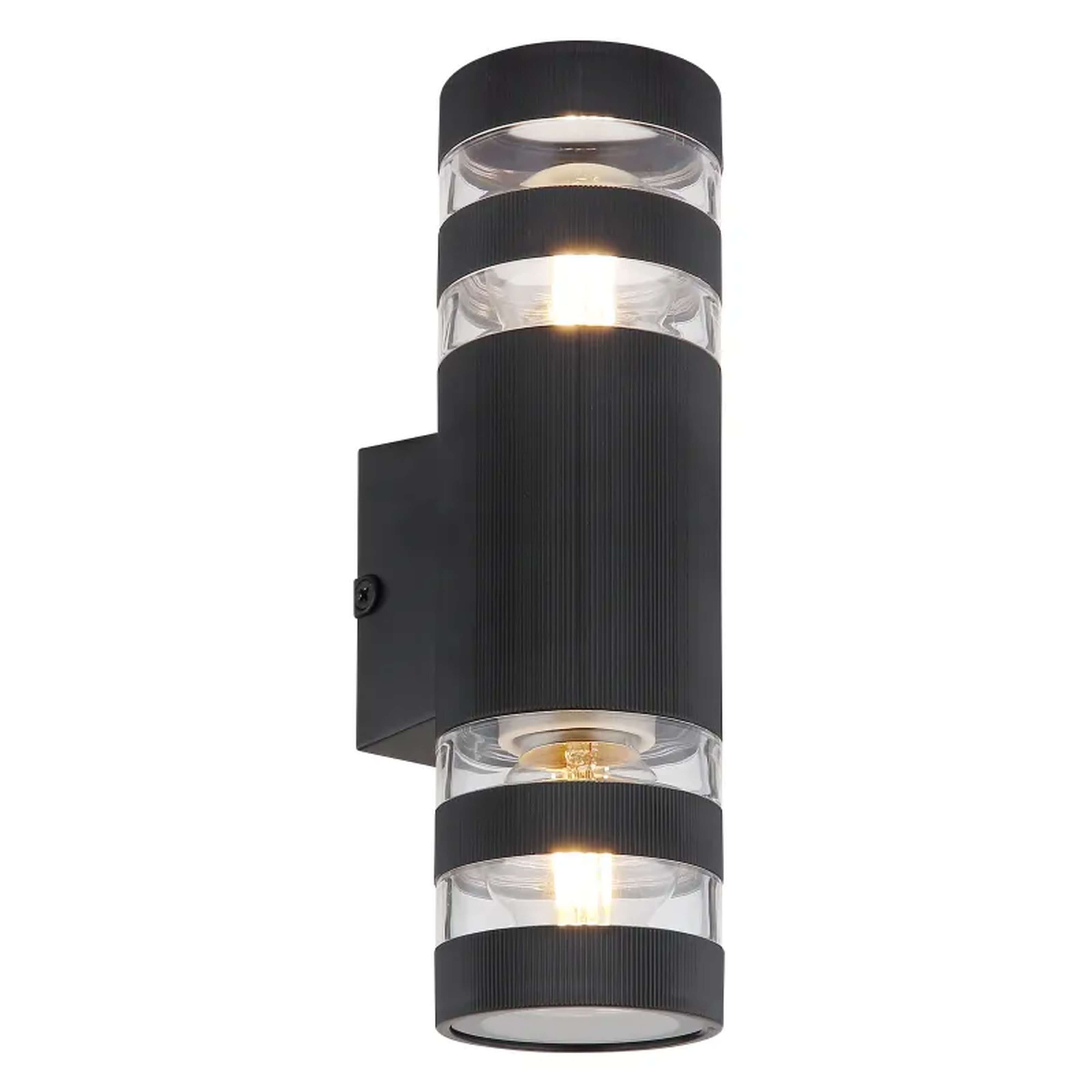 Globo Lighting Hayes lampada a parete 2x10 W nero-trasparente 78260S