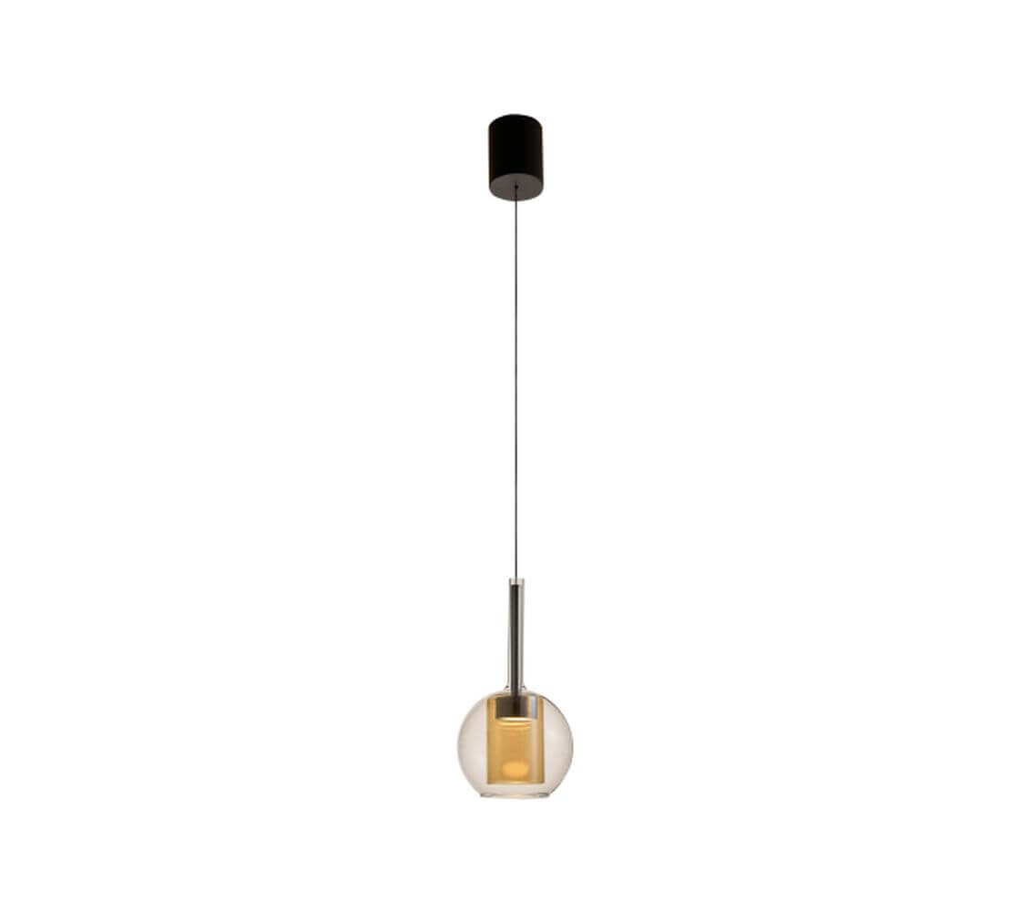 Zuma Line Tagna lampada sospesa 1x6 W nero-ambra 251001-AM