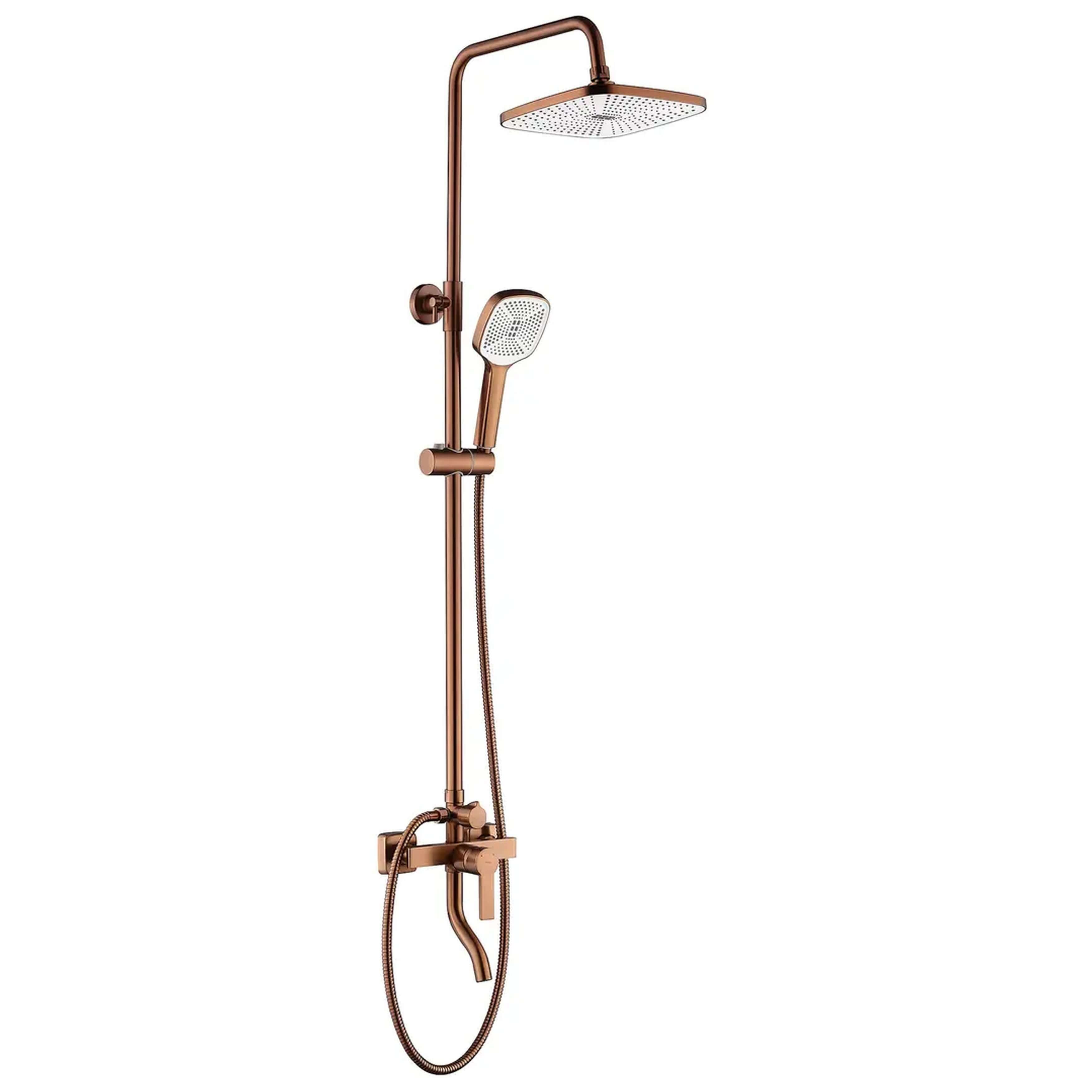 Rea Argus set doccia a parete con soffione rame REA-P3001