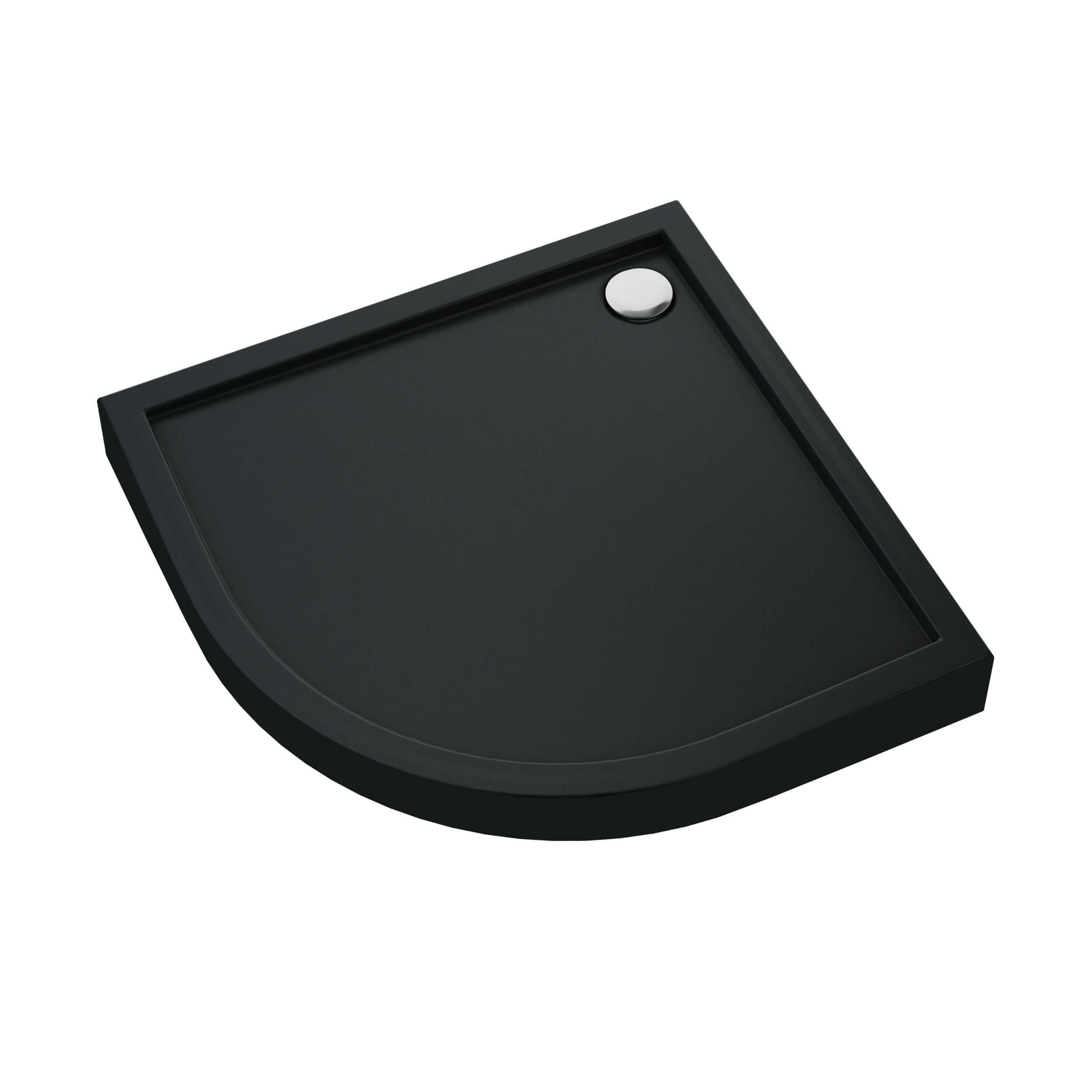 Schedpol Competia New Black Mat piatto doccia semicircolare 90x90 cm nero 3.4634/C/MG