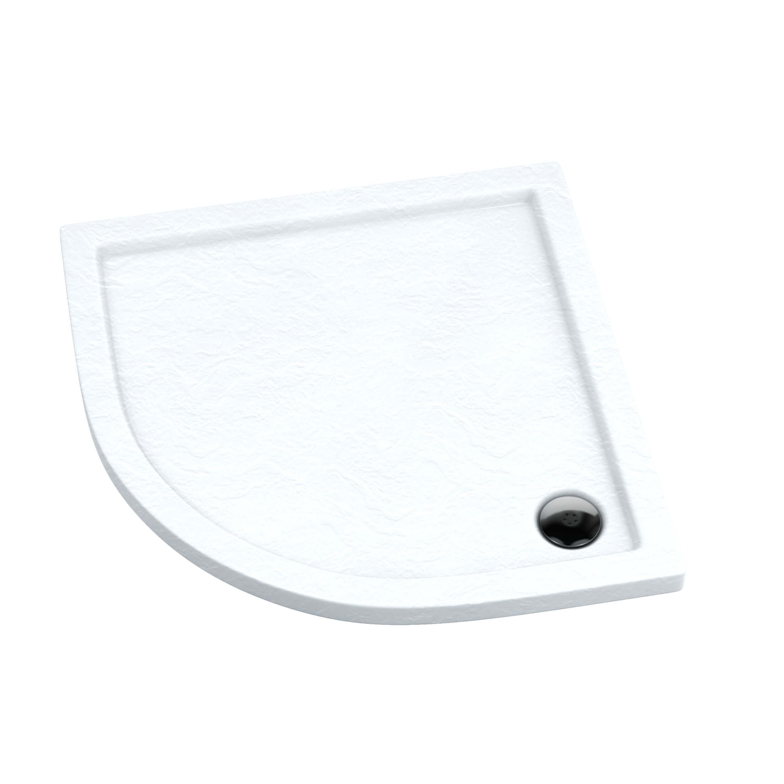 Schedpol Caspar White Stone piatto doccia semicircolare 90x90 cm bianco 3.264/B/ST