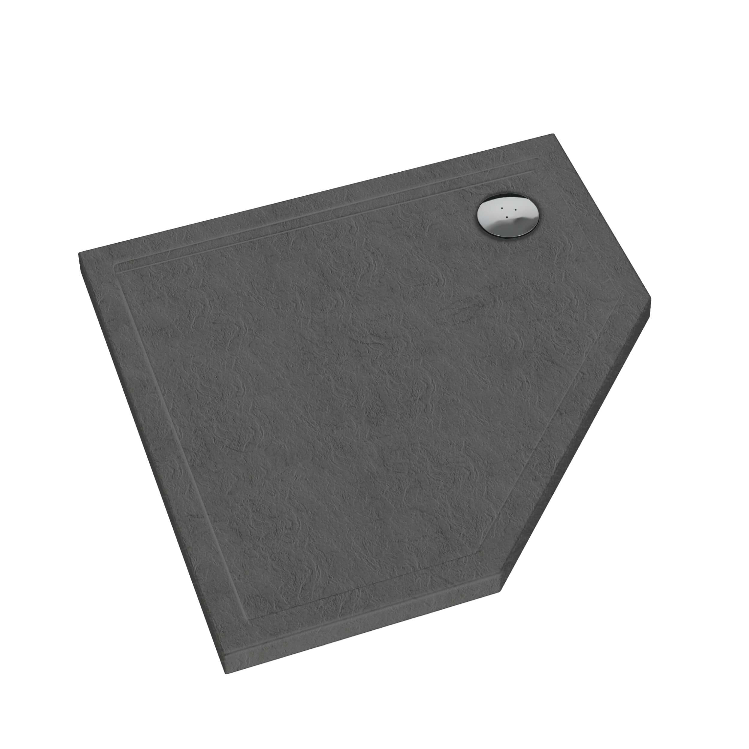 Schedpol Caspar New Grey Stone piatto doccia pentagonale 80x80 cm grigio 3.2397/S/ST