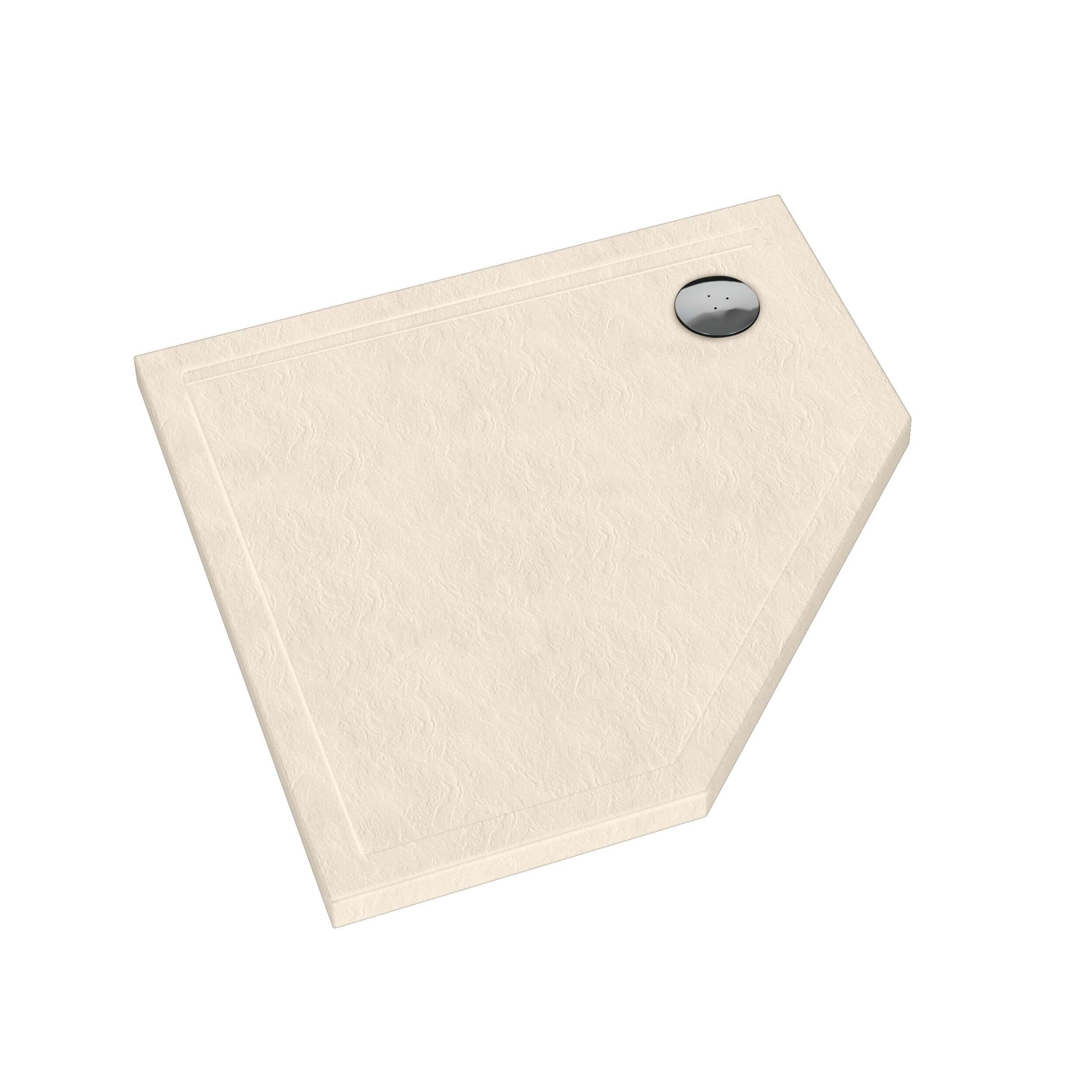 Schedpol Caspar New Cashmere Stone piatto doccia pentagonale 80x80 cm beige 3.2397/PK/ST