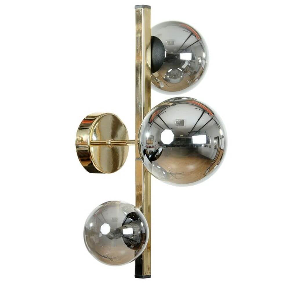 Zuma Line Serenity lampada da parete 3x8 W nero-oro 1215