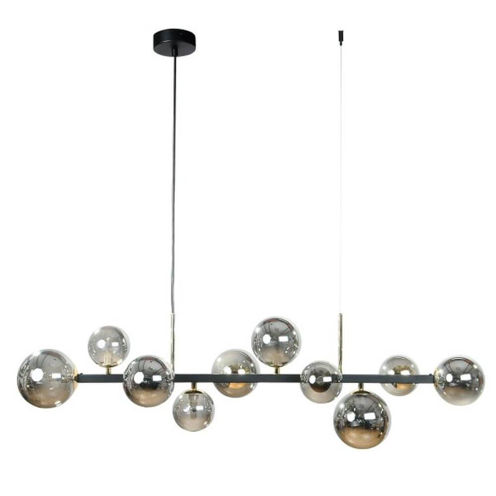 Zuma Line Serenity lampada sospesa x8 W nero-oro 1214