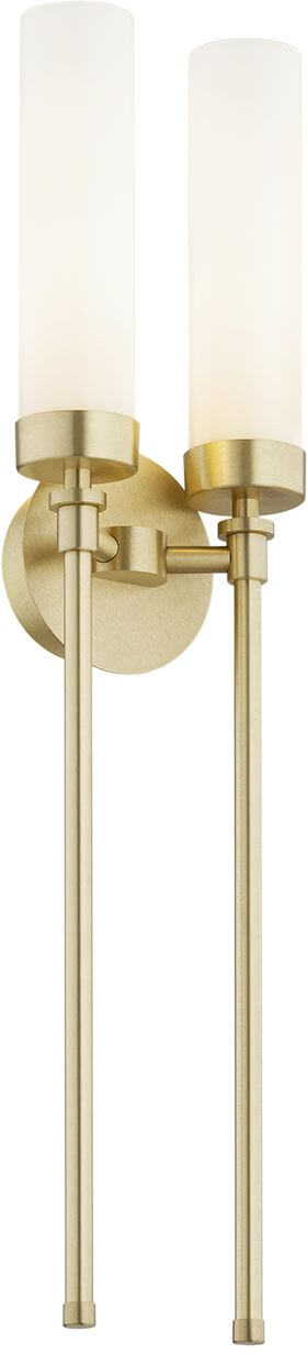 Argon Preston lampada da parete 2x7 W bianco-ottone 7290