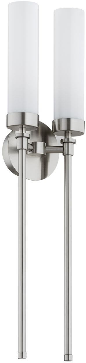 Argon Preston lampada da parete 2x7 W bianco-nichel 7292