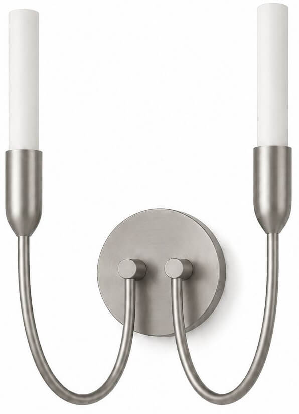 Argon Augustine lampada da parete 2x6 W bianco-nichel 7306