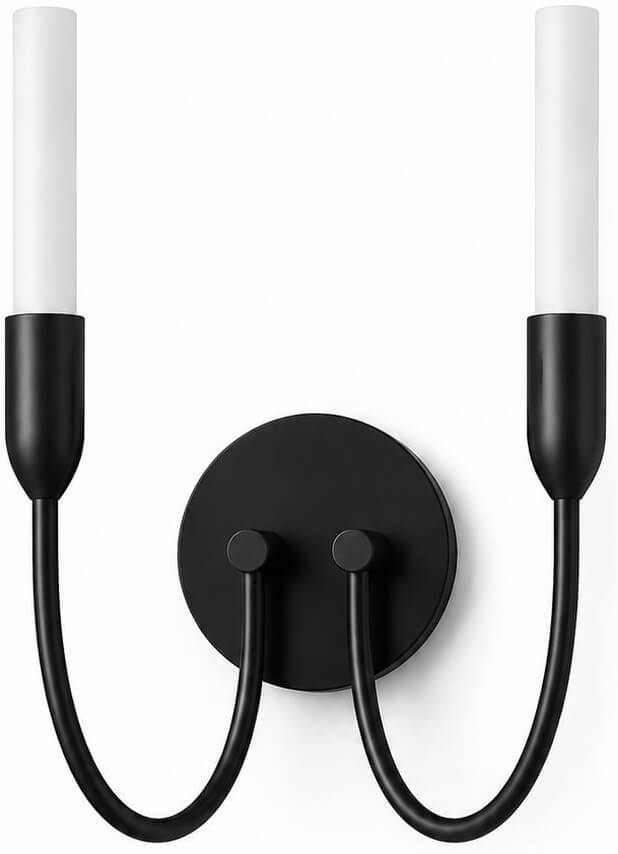 Argon Augustine lampada da parete 2x6 W bianco-nero 7307