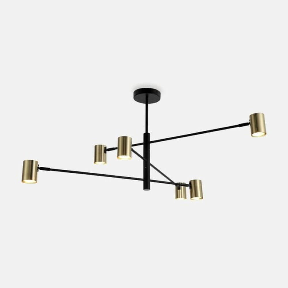 Zuma Line Pedro lampada da soffitto 6x5 W nero-oro PEN4104-6GD+BK