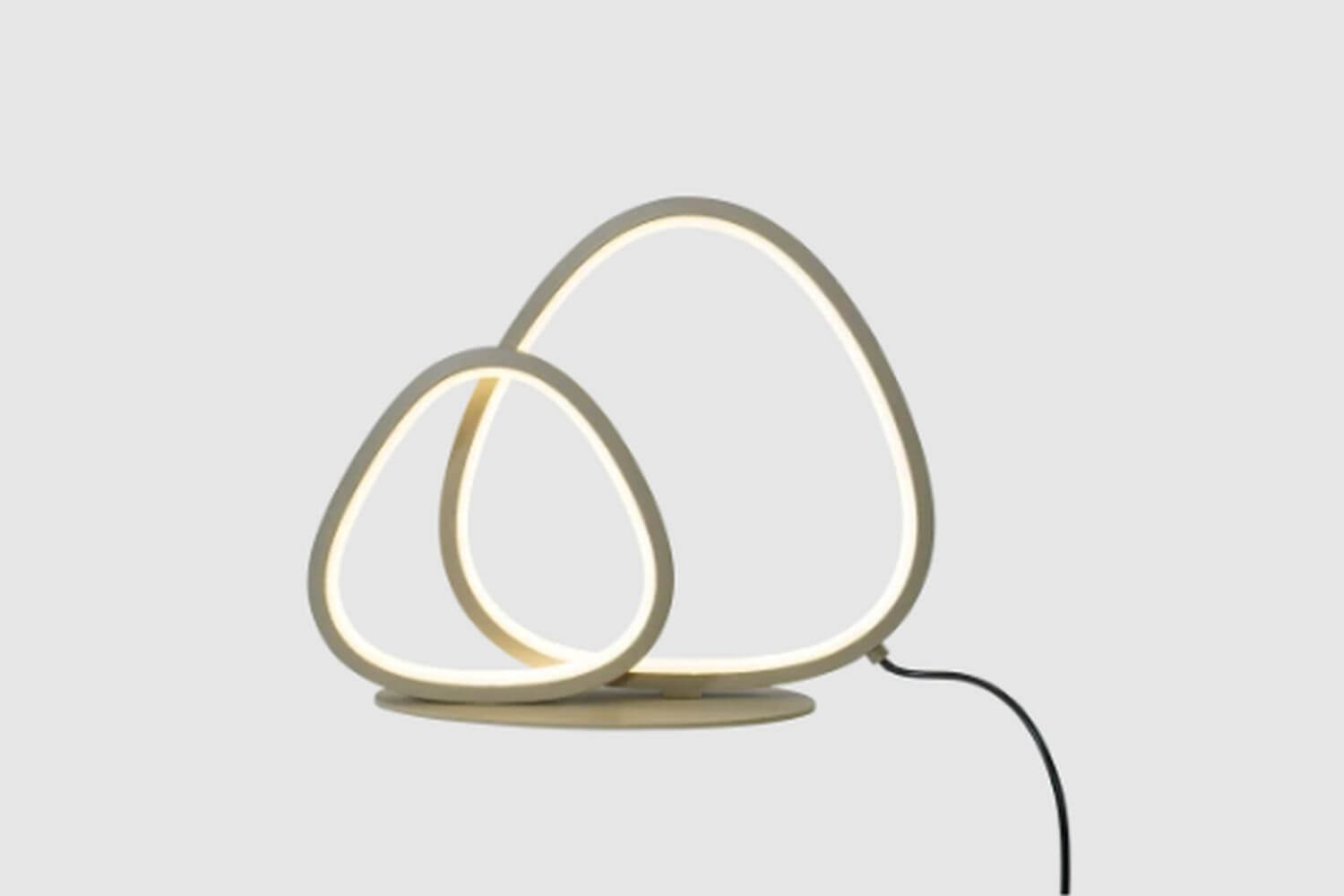 Zuma Line Huron lampada da tavolo 2x14 W beige 250015T2-BE