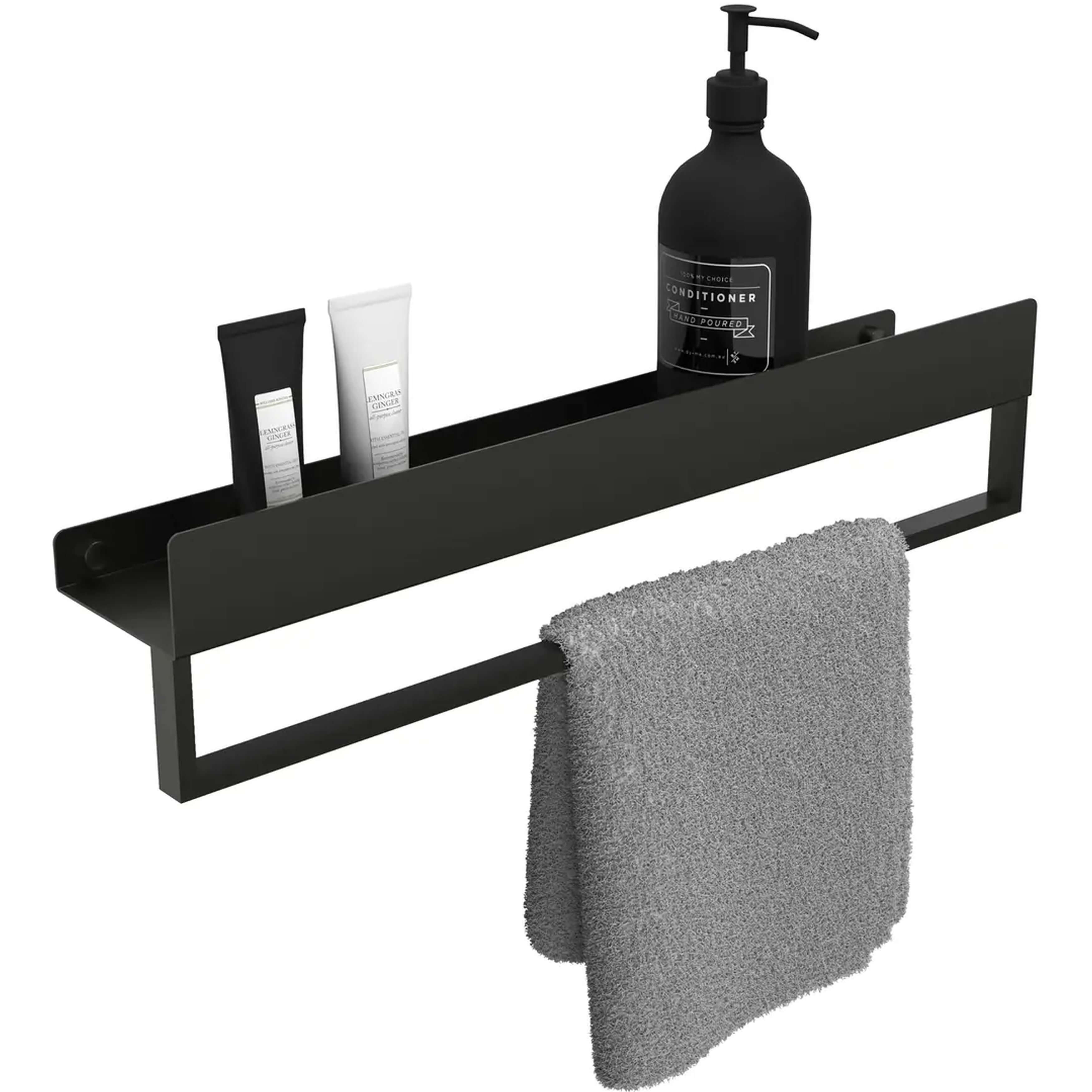 Rea SF01 mensola da bagno 60 cm nero REA-06002