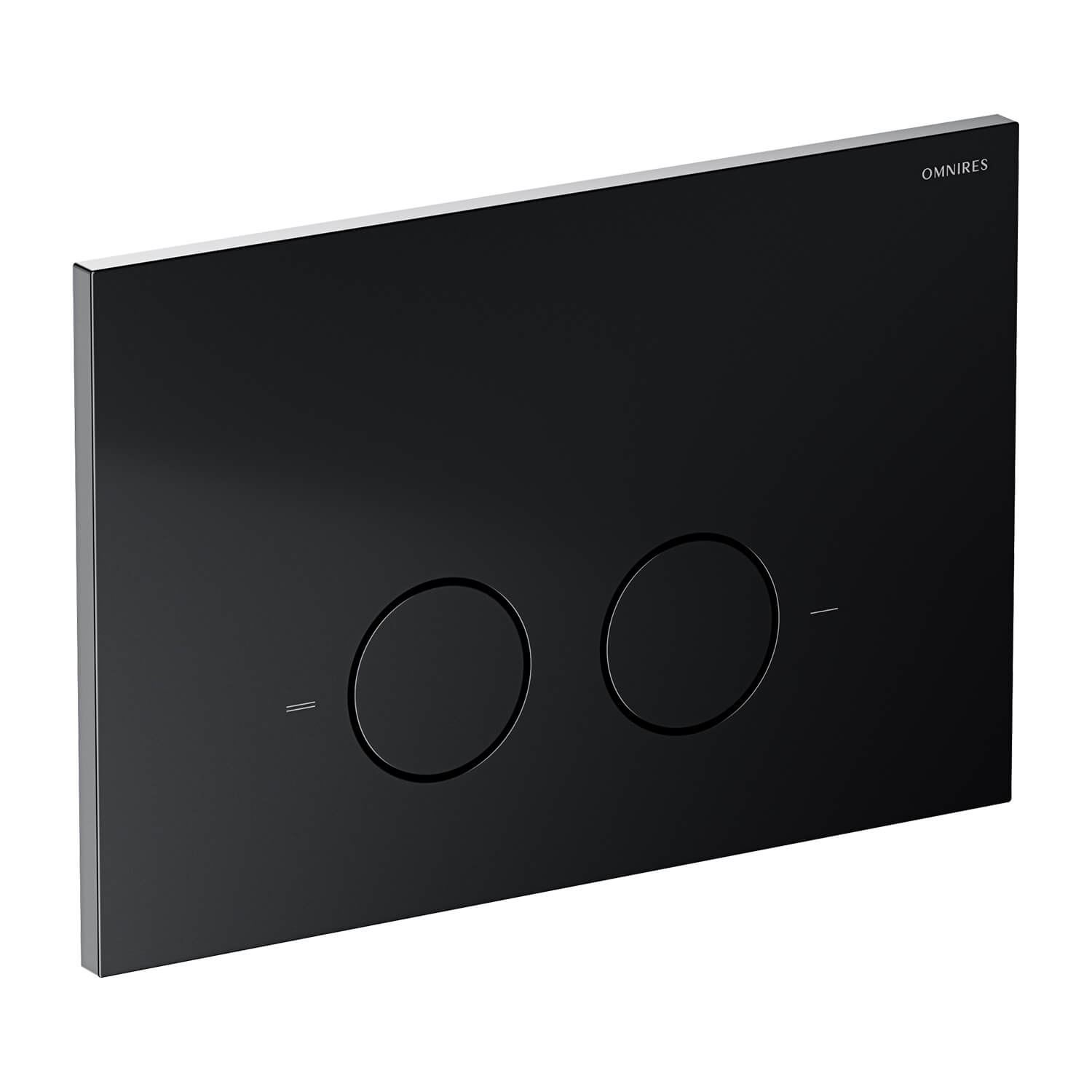 Omnires Steel-R45 placca di comando per WC nero ST45PS1BLM