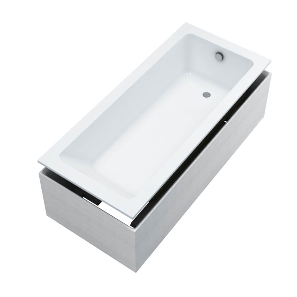 Schedline Fair Set vasca da bagno rettangolare 150x75 cm bianco 3WSP.FS1P-15075