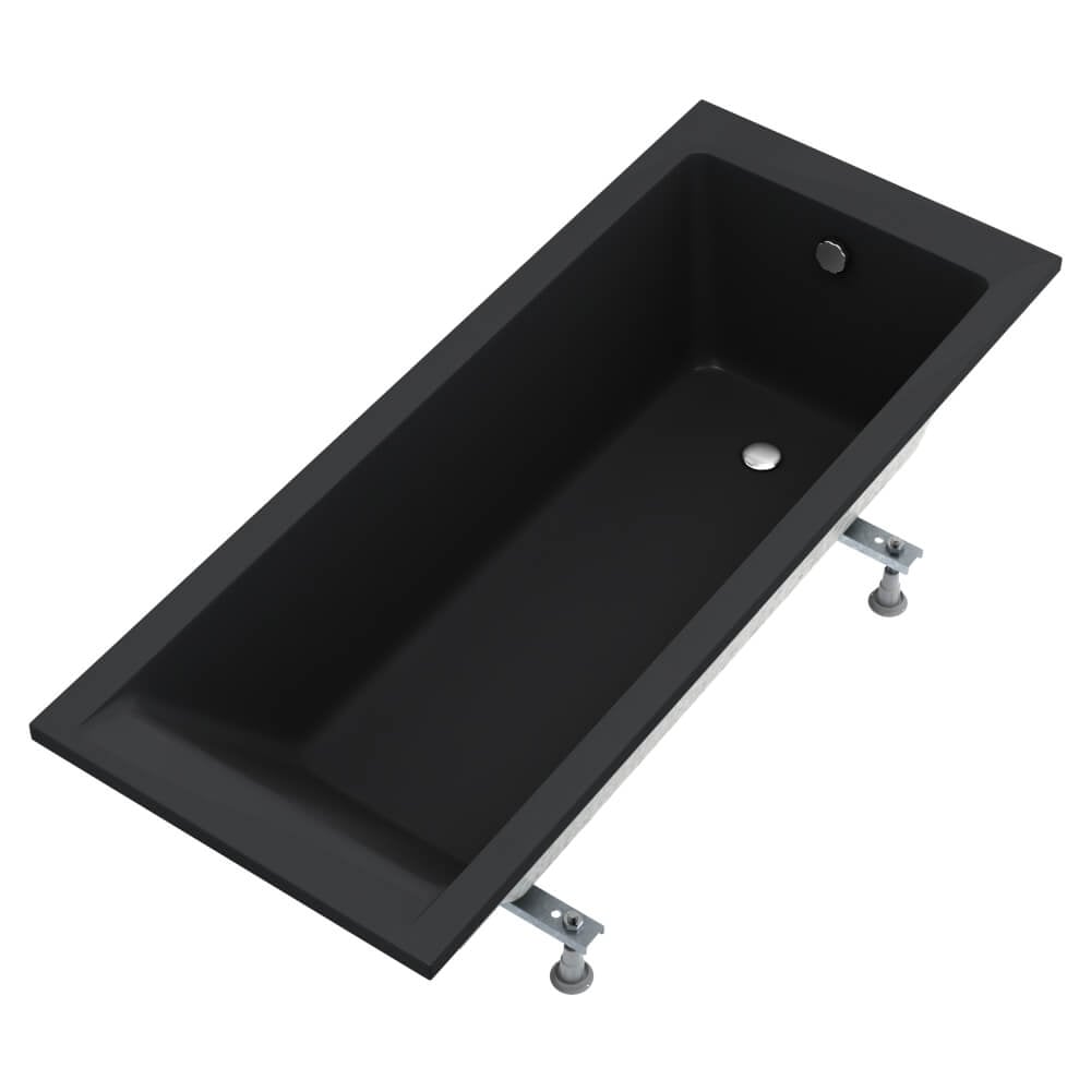 Schedline Milos Black Mat vasca da bagno rettangolare 150x70 cm nero 3WSP.M1P-15070/C/MG