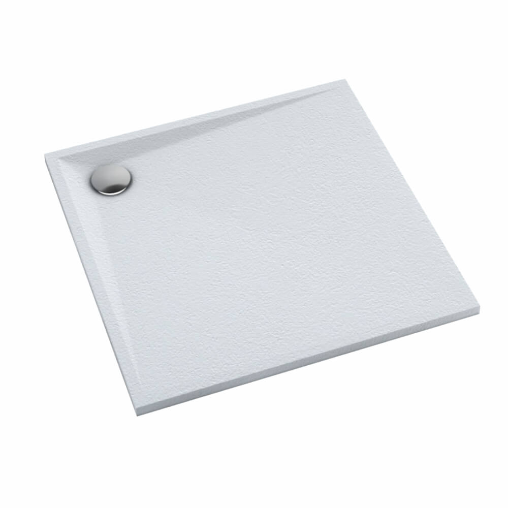 Schedline Libra Grooved White Stone piatto doccia quadrato 80x80 cm bianco 3SP.L1K-8080/B/GR