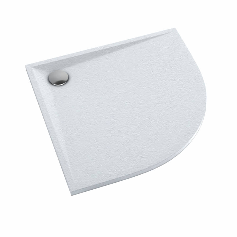 Schedline Libra Grooved White Stone piatto doccia semicircolare 90x90 cm bianco 3SP.L1O-9090/B/GR