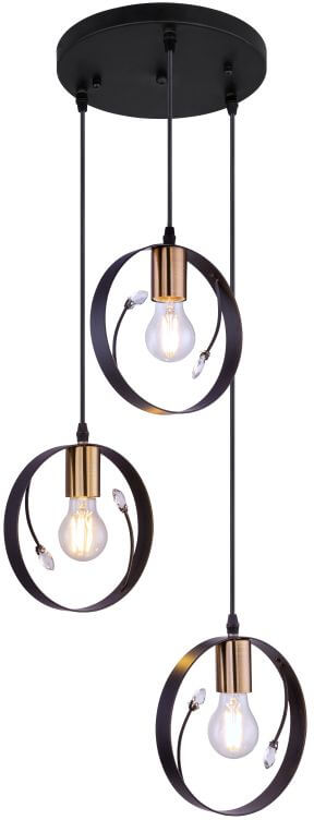 Globo Lighting Vigo lampada sospesa 3x60 W nero 15346-3
