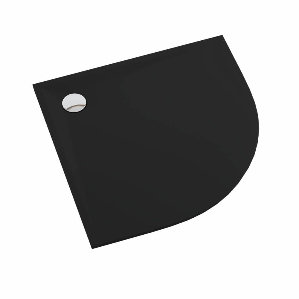Schedline Libra Black Stone piatto doccia semicircolare 80x80 cm nero 3SP.L1O-8080/C/MG