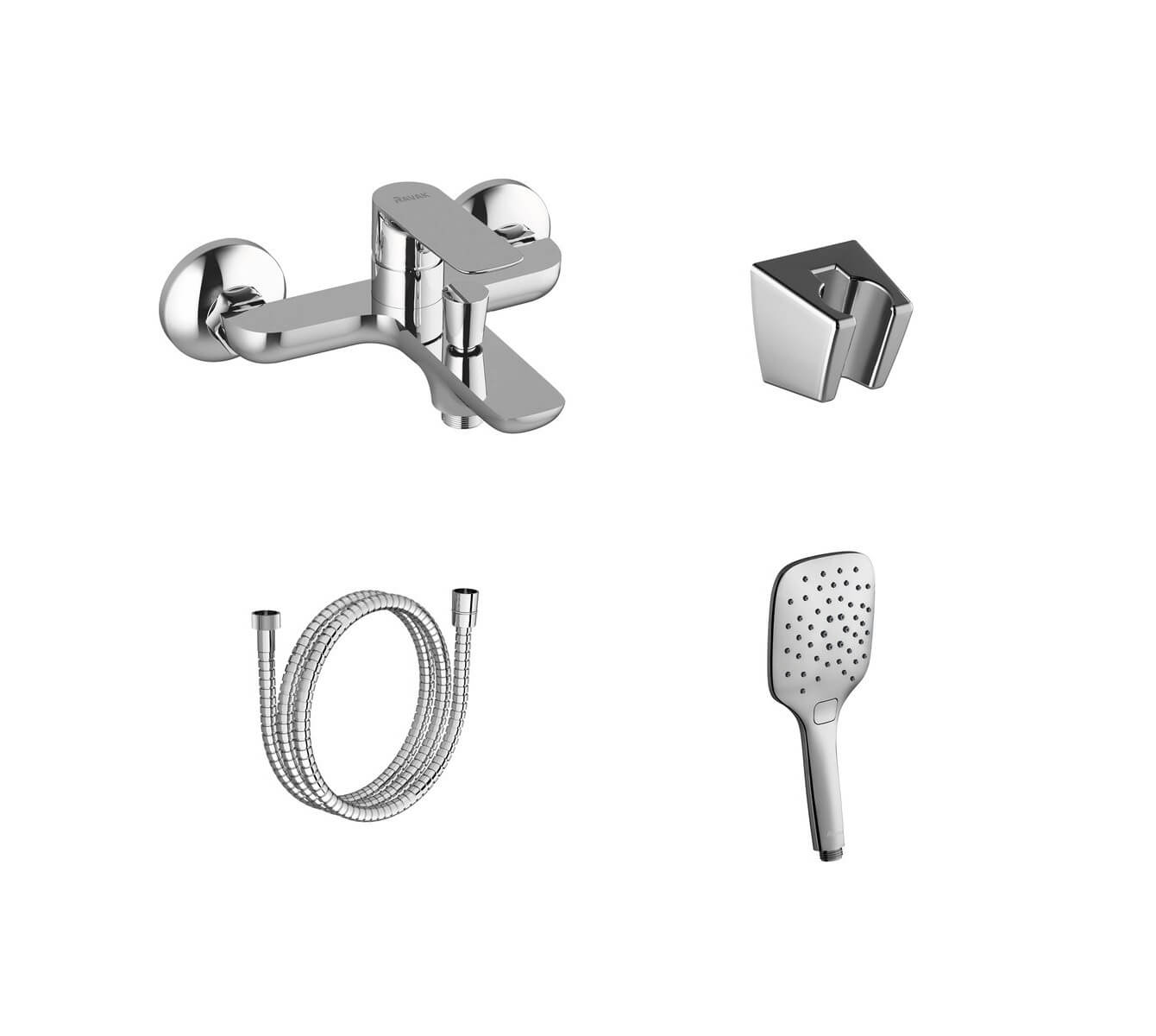 Ravak Classic rubinetto per vasca e doccia a parete cromo X07S117