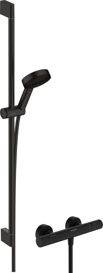 Hansgrohe Pulsify Select set doccia a parete con termostato nero 24261670