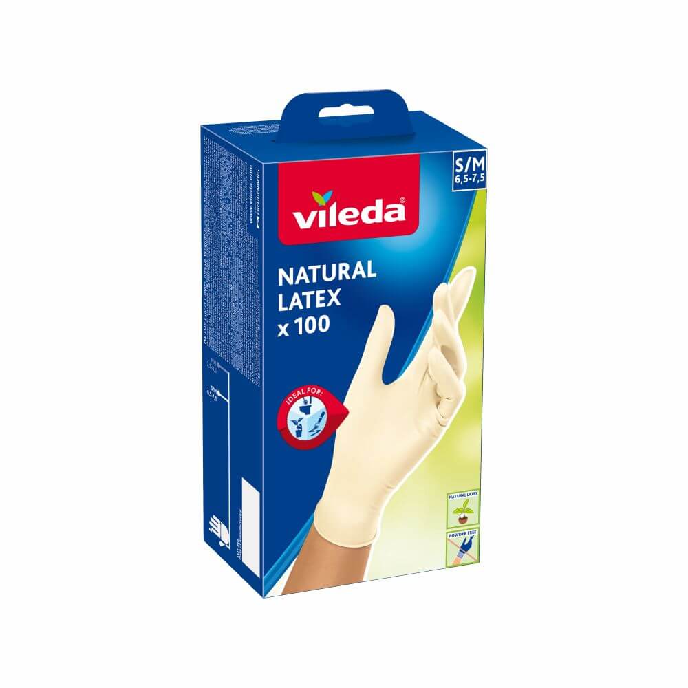 Vileda Natural latex guanti in lattice 179652