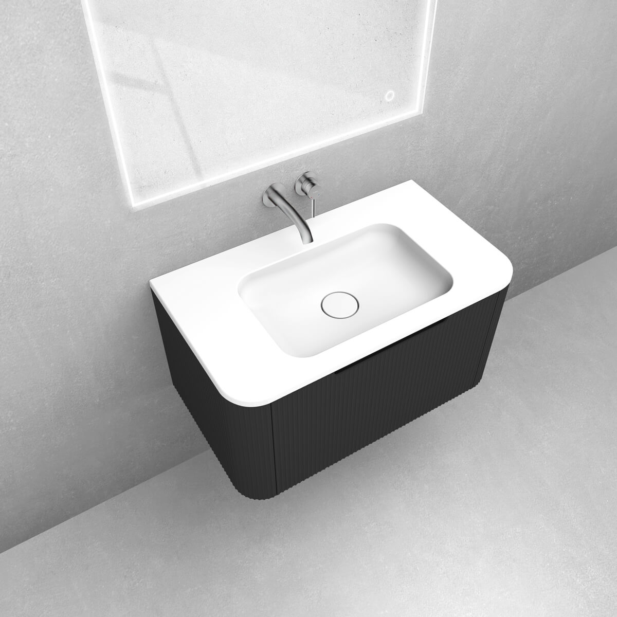 Set armadietto Oltens Hamnes 60023300, lavabo Oltens Hamnes 40213900