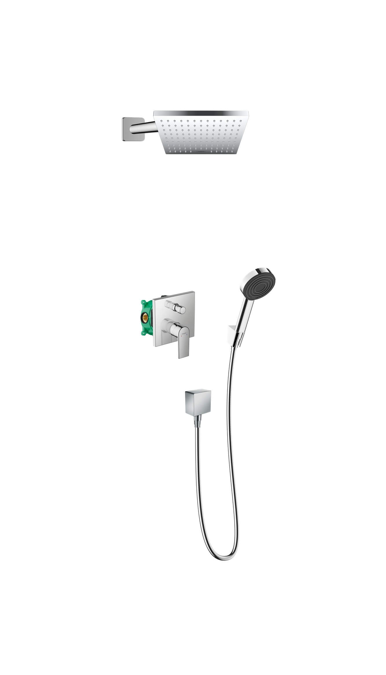 Hansgrohe Vernis Shape set doccia da incasso con soffione cromo 88002343