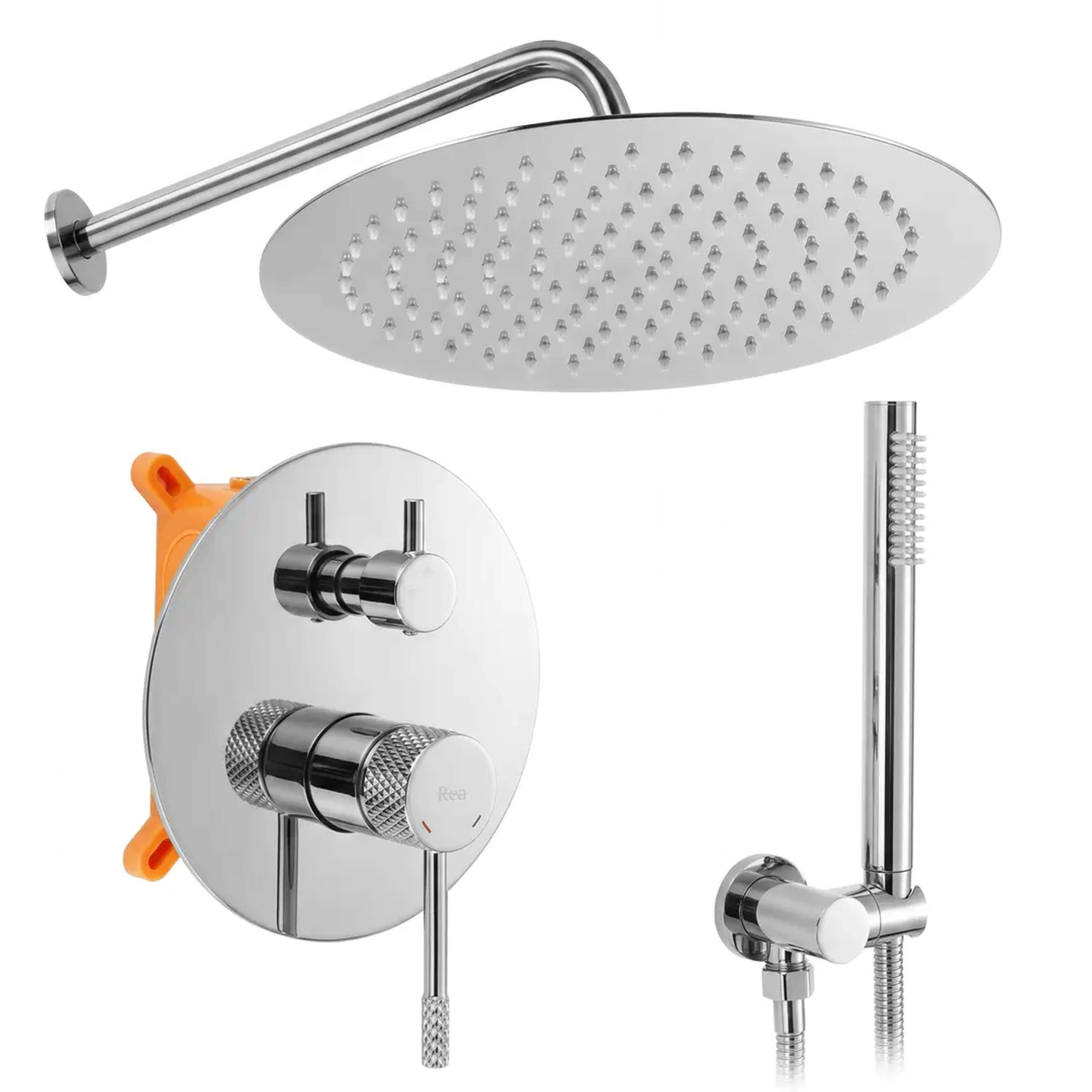 Rea Venti set doccia da incasso con soffione oro REA-P8714