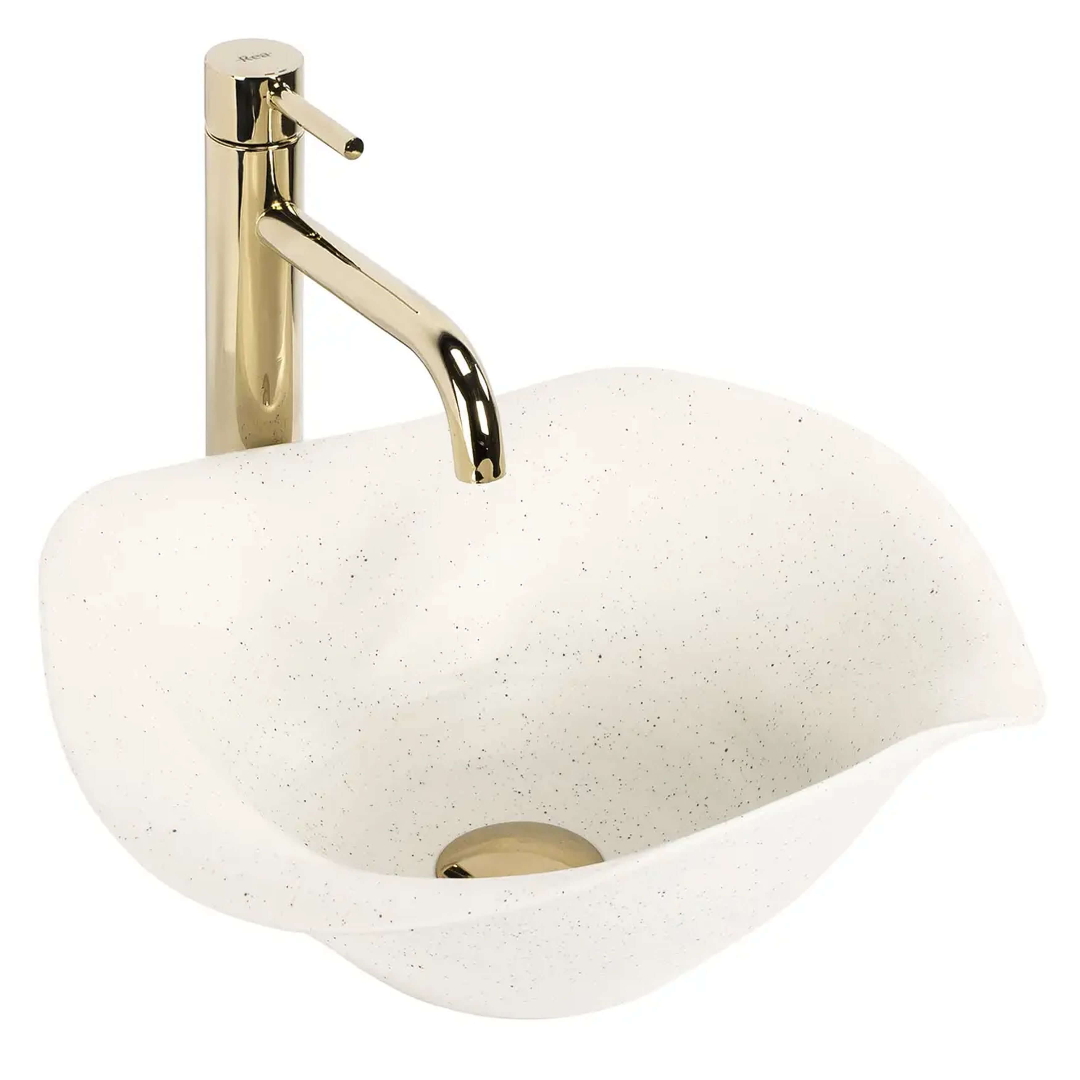 Rea HM Handmande lavabo 39x39 cm da appoggio marrone/beige opaca REA-U1959
