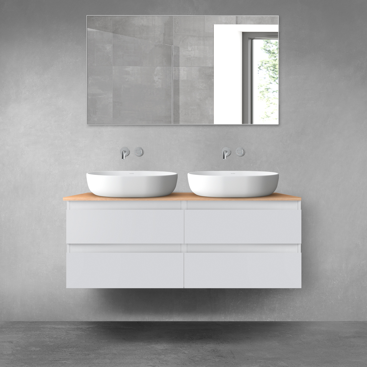Set armadietto Oltens Vernal 60000700, piano sopra armadietto Oltens Vernal 63019060
