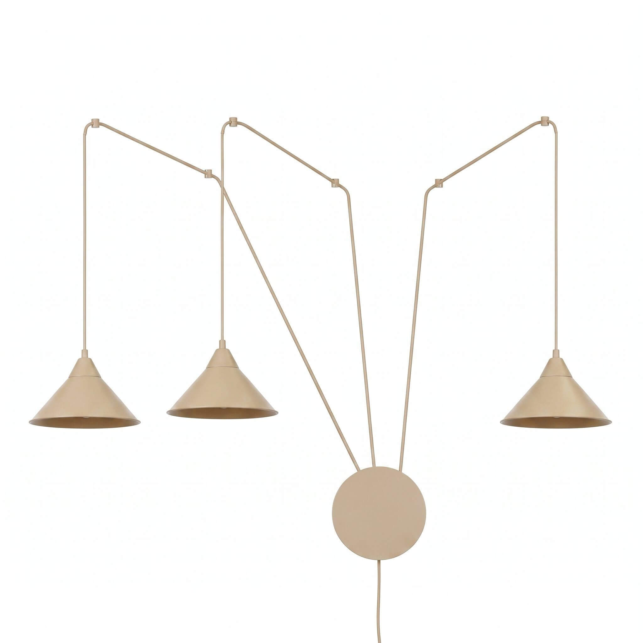Emibig Abramo lampada sospesa 3x15 W beige 1786/3