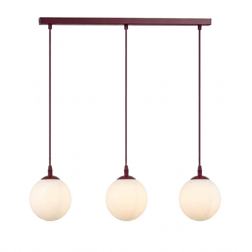 Emibig Cosmo lampada sospesa 3x10 W bianco-borgogna 1789/3