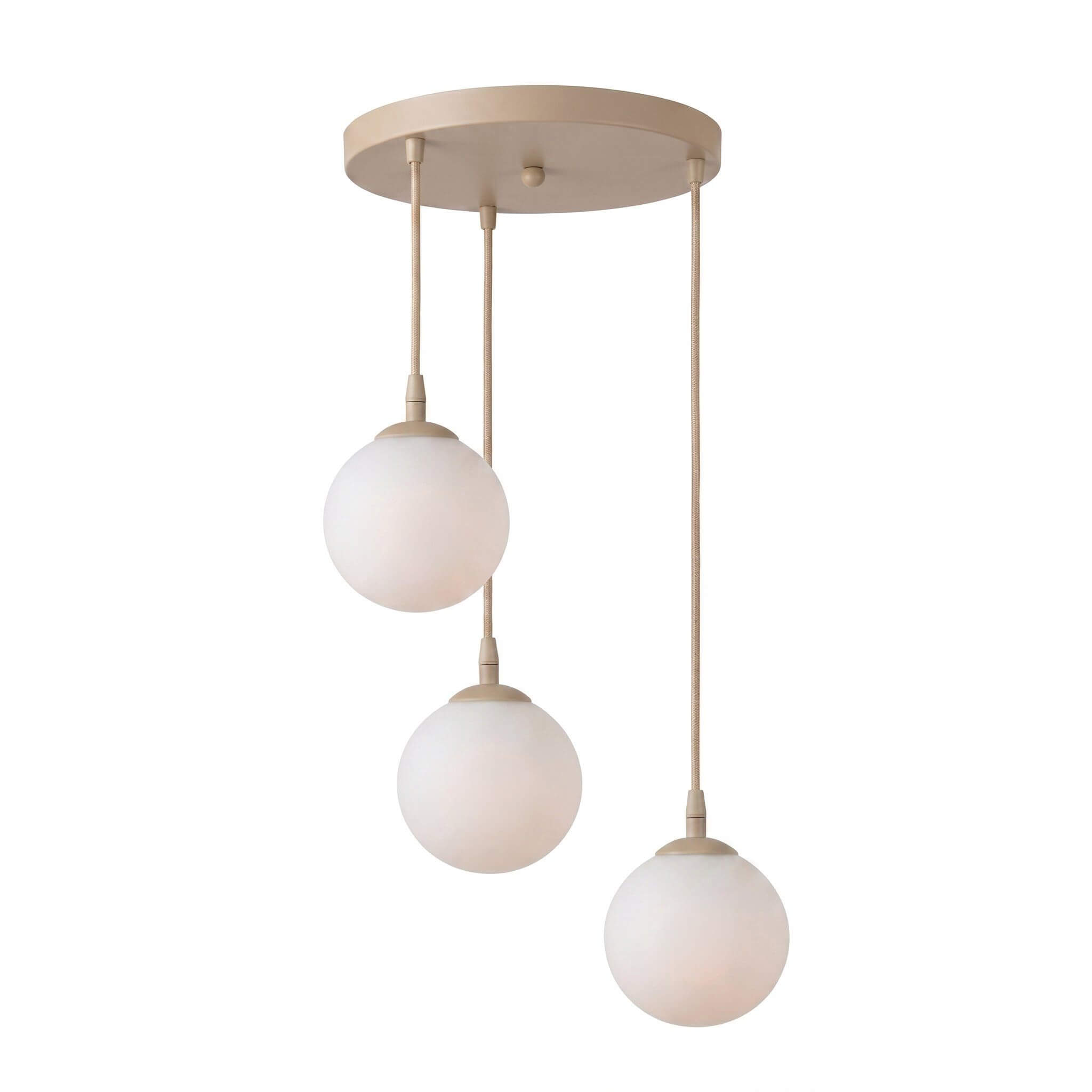 Emibig Cosmo lampada sospesa 3x10 W bianco-beige 1790/3PREM